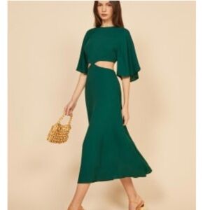 Reformation green dress